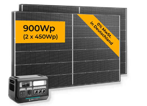 Sunbooster POWERSTATION GRID+ mit 2 Vertex S+ PV-Modulen