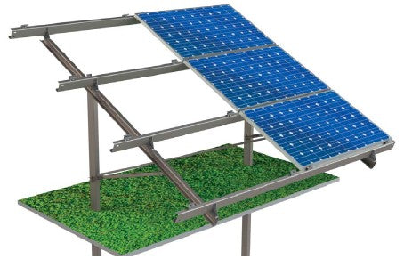 Power Solution Industries L.L.C. - Montagesysteme - Single Pile Triple Landscape Mounting Systems PSI Topaz - Art. 6350