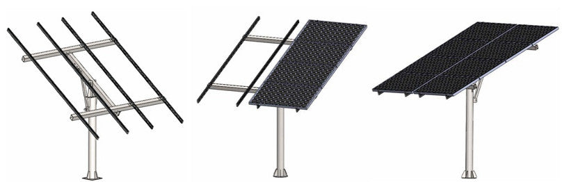 Xiamen Optimum Sun Energy Co., Ltd - Montagesysteme - Single Pole Solar Mounting System Single Pole Solar Mounting System - Art. 5079