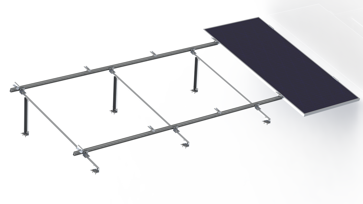 Solar Mounting System Solutions - Montagesysteme - Single Portrait Concrete Roof Structure Single Portrait Concrete Roof Structure - Art. 8953