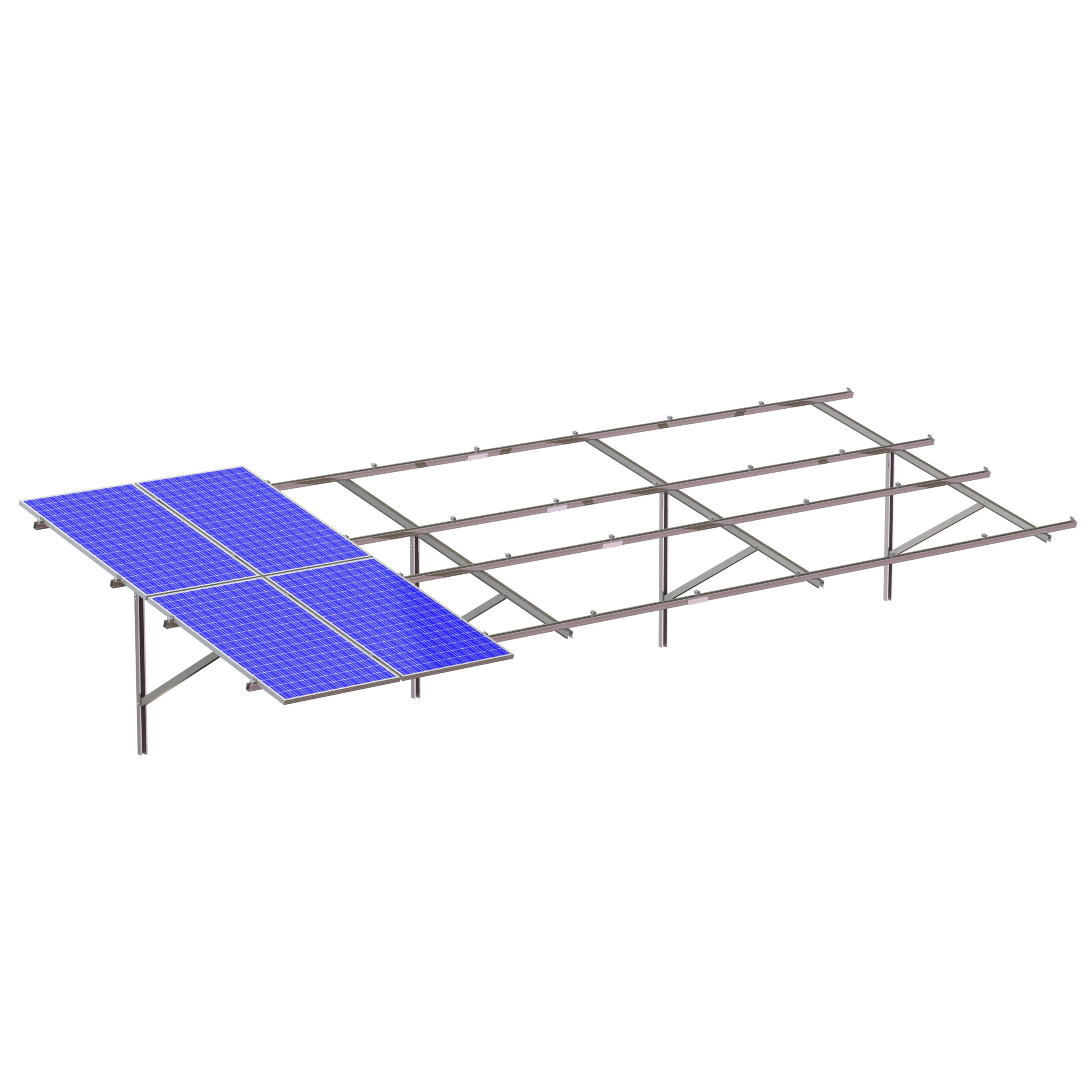 Alumsolar PV Engineering Co., Ltd. - Montagesysteme - Single Post Steel Ground Solar Mounting Structure ASG001 - Art. 10057