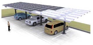 Carport Structures Corporation - Montagesysteme - Single Purlin Over w/End Cantilever Solar Carport Beam Over - Single - Art. 6958