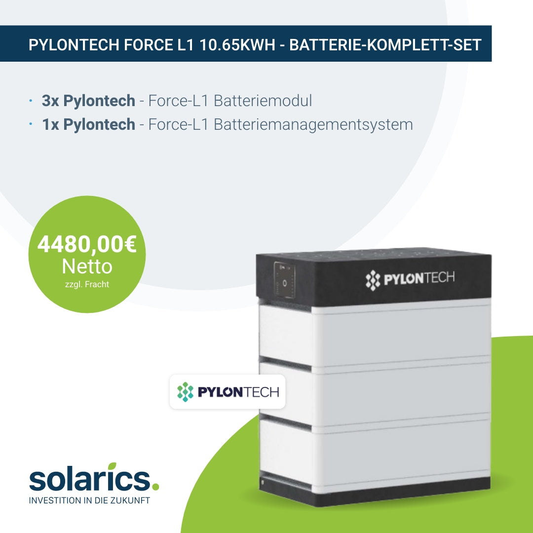 Pylontech Force L1 10,65 KWH Batterie Komplett-Set