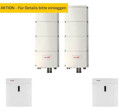 SolarEdge Home Battery 4.6 + 4.6 + SE5K-RWB + SE10K-RWB 2 x LV-System, 4,6 + 4,6 kWh nutzbar, 3-phasig 