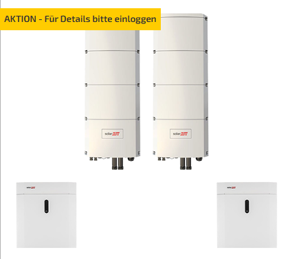 SolarEdge Home Battery 4.6 + 4.6 + SE5K-RWB + SE8K-RWB 2 x LV-System, 4,6 + 4,6 kWh nutzbar, 3-phasig