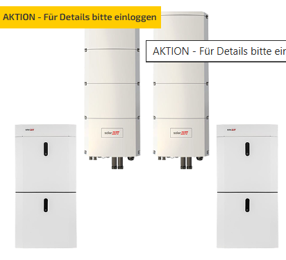 SolarEdge  Home Battery 9.2 + 9.2 + SE8K-RWB + SE10K-RWB 2 x LV-System, 9,2 + 9,2 kWh nutzbar, 3-phasig