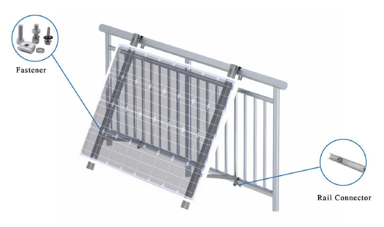 Zhejiang Haina Solar Tech Co., Ltd. - Montagesysteme - Solar Balcony Mounting System Solar Balcony Mounting System - Art. 9654