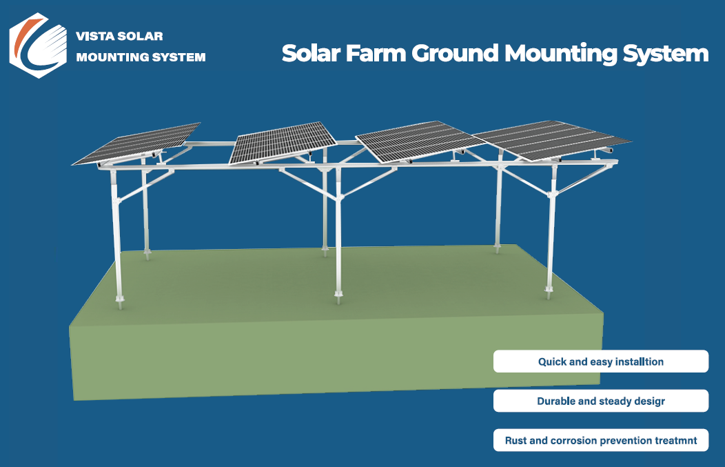 Xiamen Vista International Trade Co., Ltd. - Montagesysteme - Solar Farm Ground Mounting System Solar Farm Ground Mounting System - Art. 10518