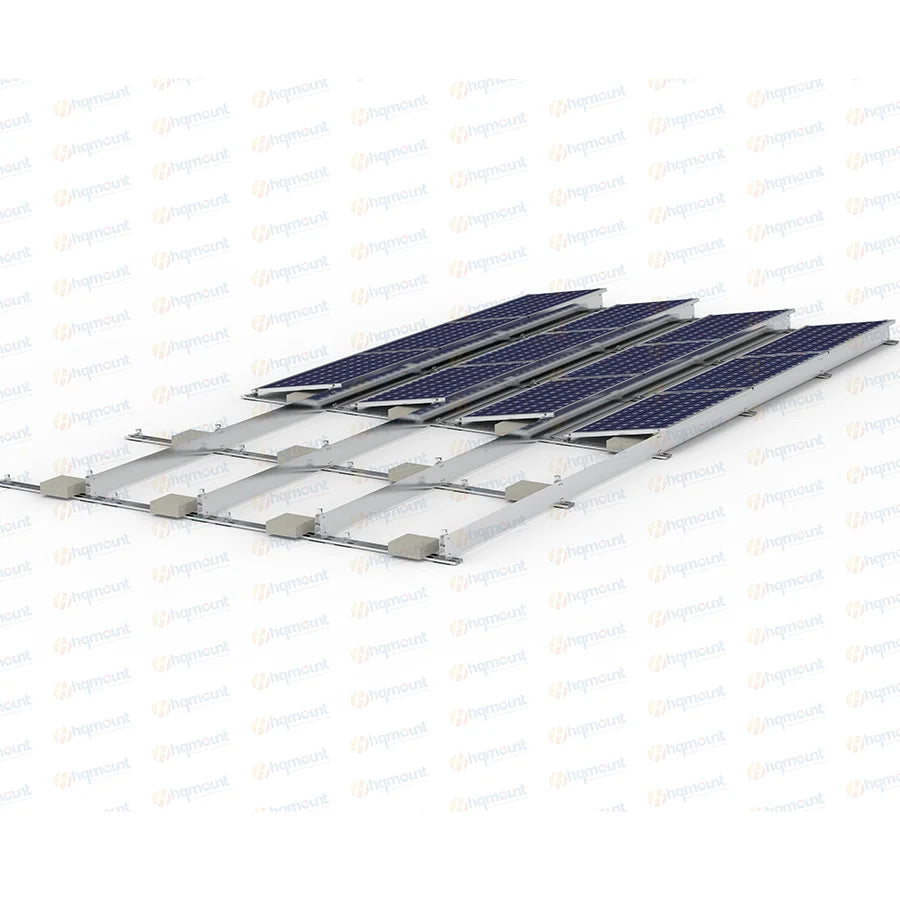 Xiamen HQ Mount Tech Co., Ltd - Montagesysteme - Solar Flat Roof Ballast Racking HQ-BR4 - Art. 9440