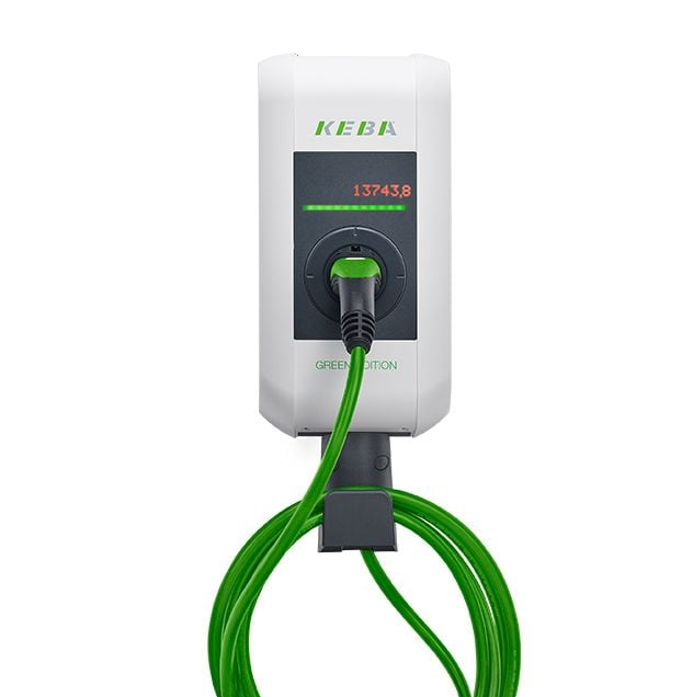 Solarics_Keba P30c Wb. E-Lad. Typ2 6m K. 22kW RFID, Gr. Ed.