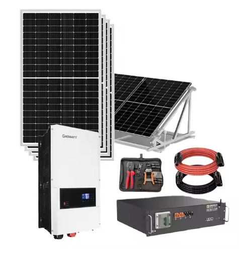 20KW Solar Energy System Kit 5KWH 10kwh Lithium batterien Solarpanels ysteme 12V 220Ah Hybrid Solar Photovoltaik anlage