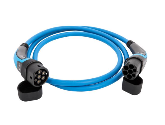 go-e Ladekabel Typ2, blaues Kabel, 22kW, 2,5m