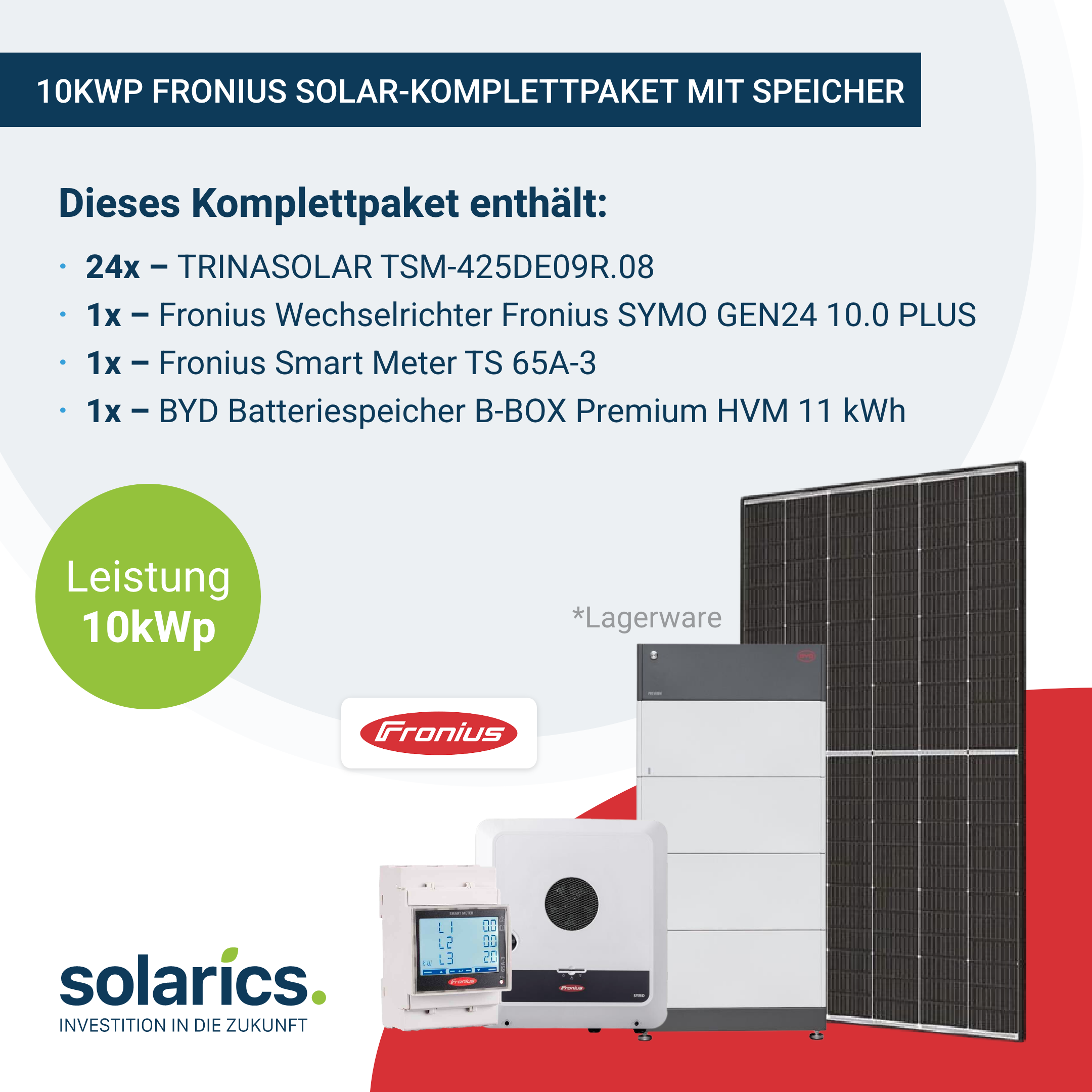 Fronius Solar-Komplettpaket 10kWp mit Speicher