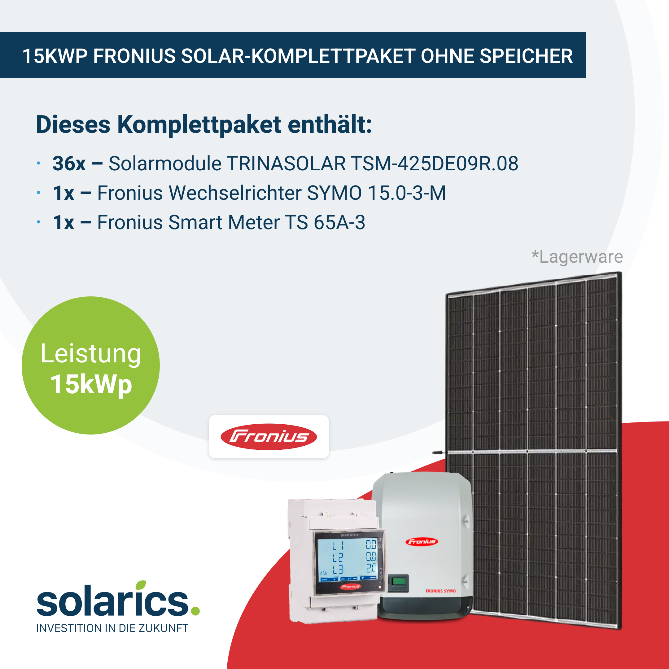 15kWp FRONIUS Solar-Komplettpaket (ohne Speicher)
