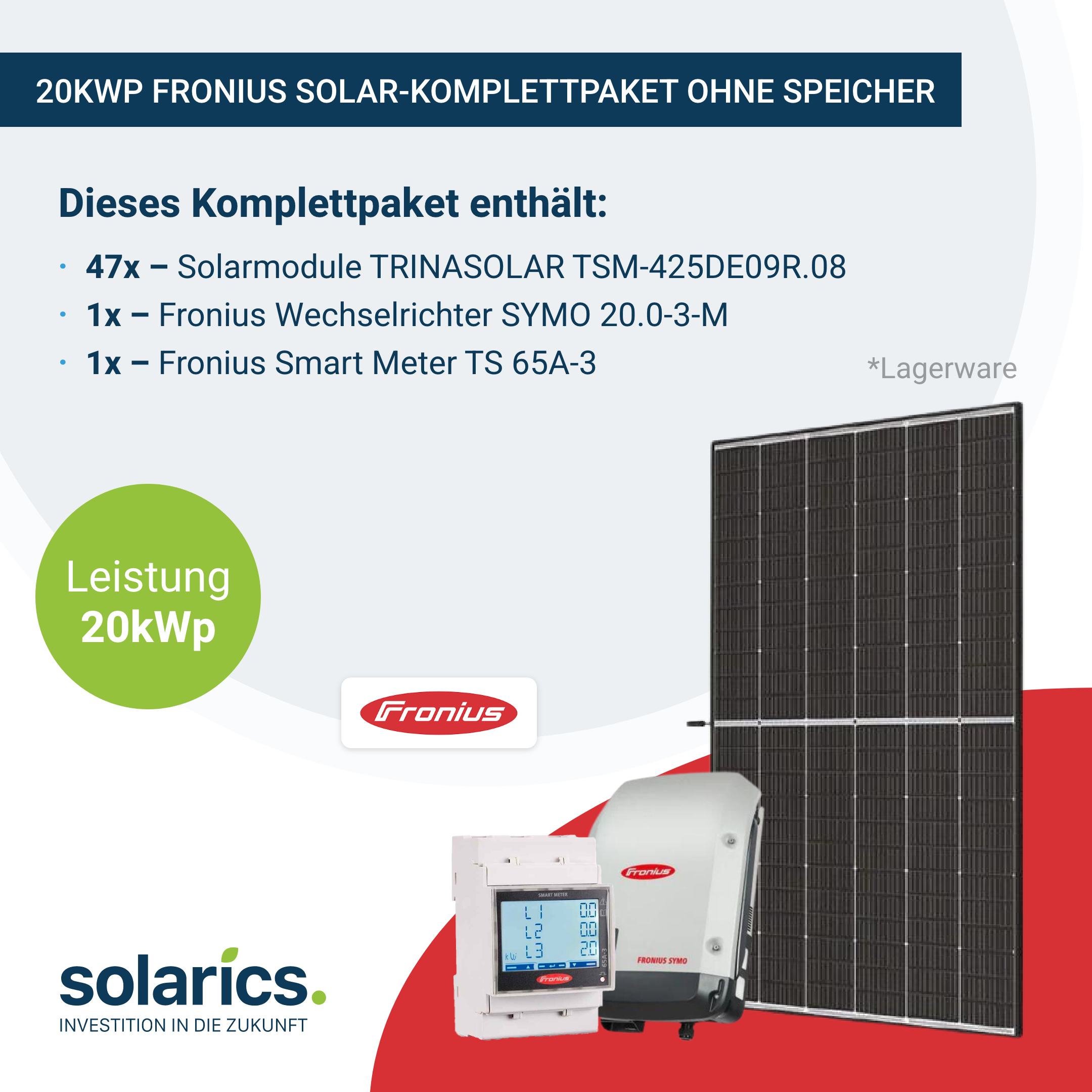20kWp FRONIUS Solar-Komplettpaket (ohne Speicher)