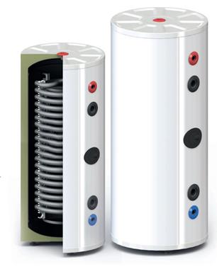 Solimpeks SOLITANK 1000L stehender Warmwasserspeicher/Wärmetauscher mit Rohrschlange 8,76m2