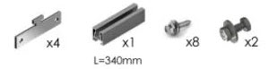 Sunfer Bausatz S37 zur Befestigung von Dreiecken auf Trapezblech 350mm