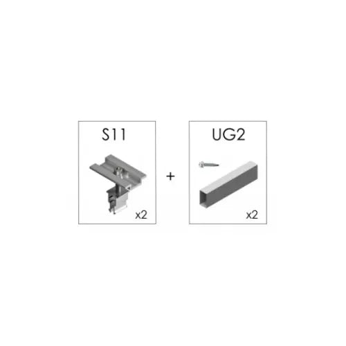 Sunfer Verbindungssatz S17 für vertikale Module. Kompatibel mit den folgenden Kits: 14,1 V, 15 V