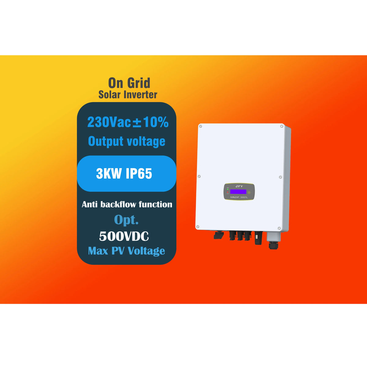 Shenzhen JingFuYuan TECH. Co., Ltd - Wechselrichter - Sunleaf Series 1.1K-5KTL 3000TL - Art. 31962