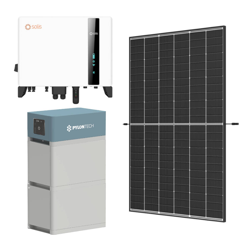 TRINA + SOLIS + PYLONTECH Solarspeicher Trina 445 W + Solis S6 6 kW + Force H2 7 kWh PV Kit