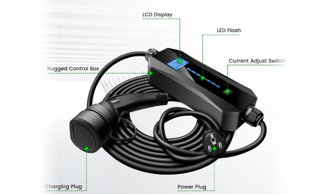 Teison TS-PEC-002 Tragbares EV-Ladegeräte mit LCD