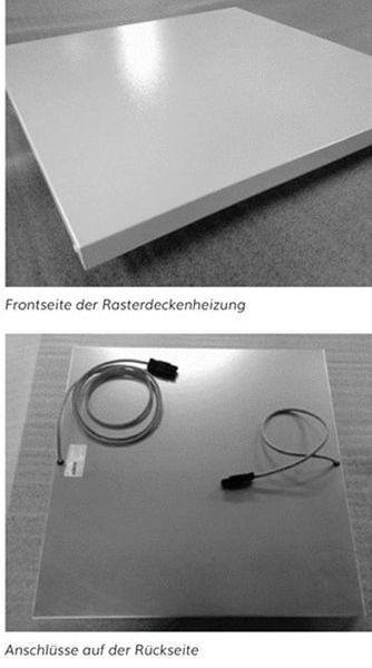 Thermoline Deckenheizung Klassik Rasterdeckenh.61,8x61,8cm 300W