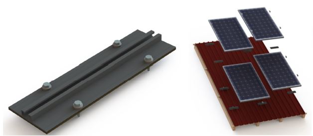 Profiness GmbH - Montagesysteme - Trapezoidal Metal Sheet Roof Mounting System Flat PROFINESS trapezoidal metal sheet roof mounting system flat - Art. 7175