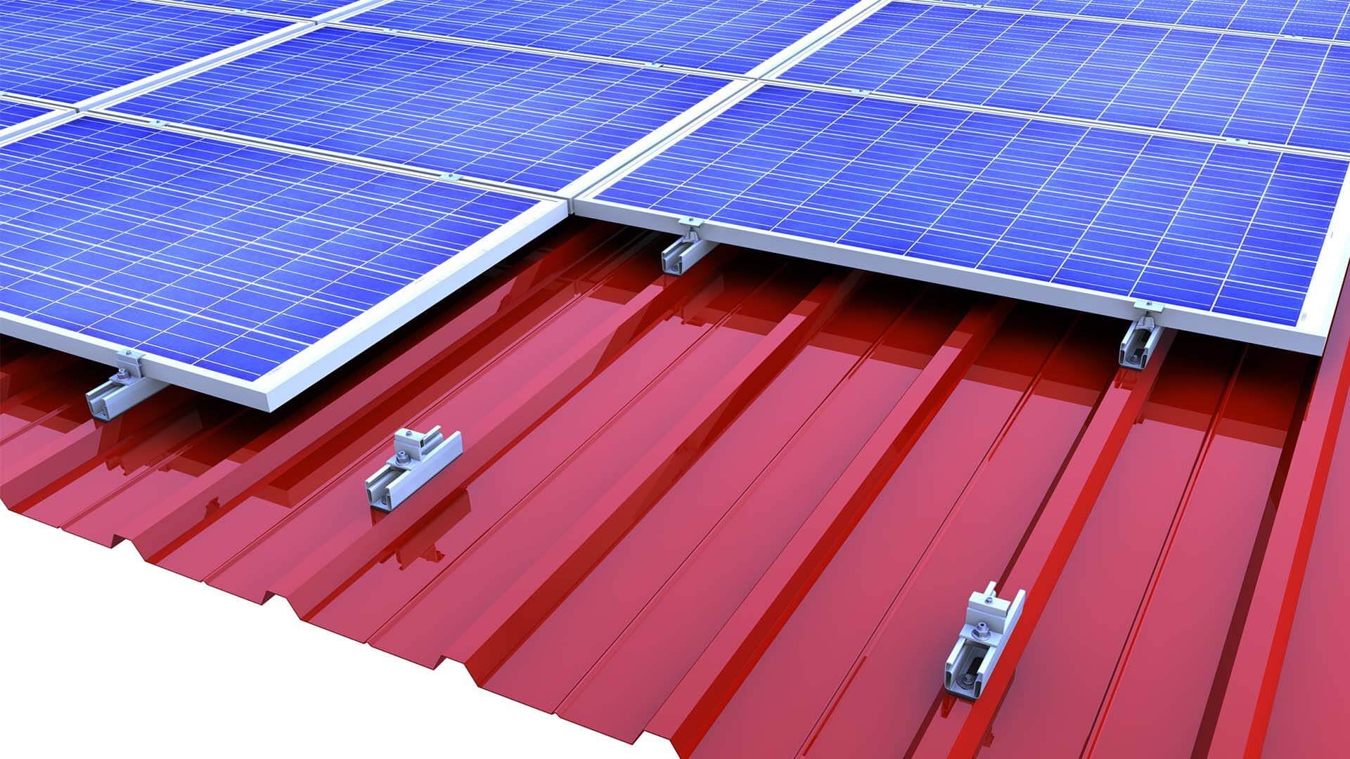 Novotegra GmbH - Montagesysteme - Trapezoidal Metal Tile Roof Clamping System Trapezoidal Metal Tile Roof Clamping System - Art. 9456