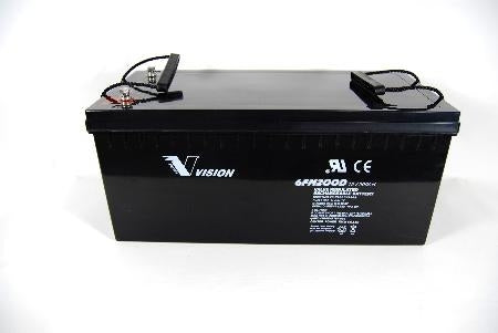 VISION Bleiakku 6FM200DX mit 12V und 200Ah