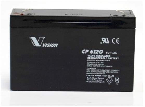 Vision Bleiakku CP6120F1 mit 6V und 12Ah