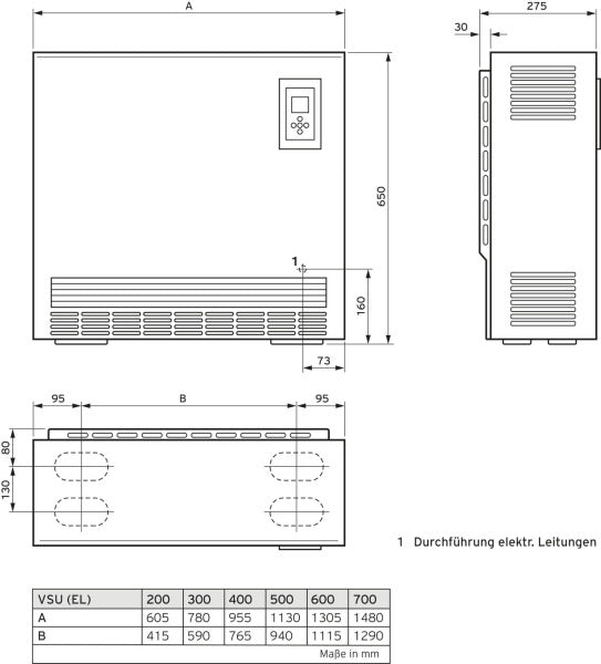 Vaillant Electro-Speicherheizgerät VSF 300/5 Flachbaur. elektron Laderegler