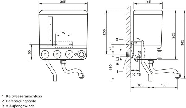 Vaillant Elektro-Kochendwassergerät VEK5L weiss/hellgrau