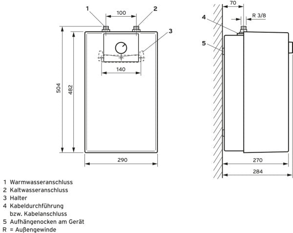 Vaillant Elektro-Warmwasserspeicher VEH 10 U eloSTOR plus