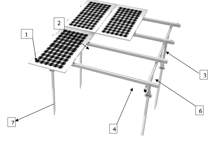 Xiamen Grengy Photovoltaic Technology Co., Ltd. - Montagesysteme - Vertical double-column Vertical double-column - Art. 4204