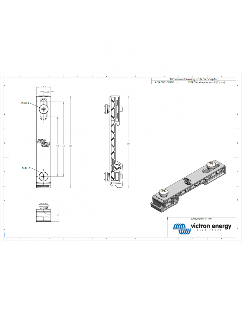 Victron Energy Montageadapter für Carbo-GX Modul