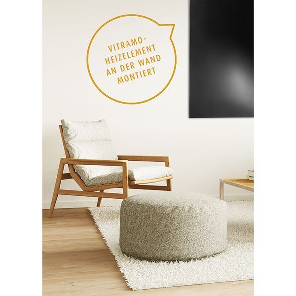 Vitramo Wand- Infrarotheizung 1200x600x28mm 800W schwarz