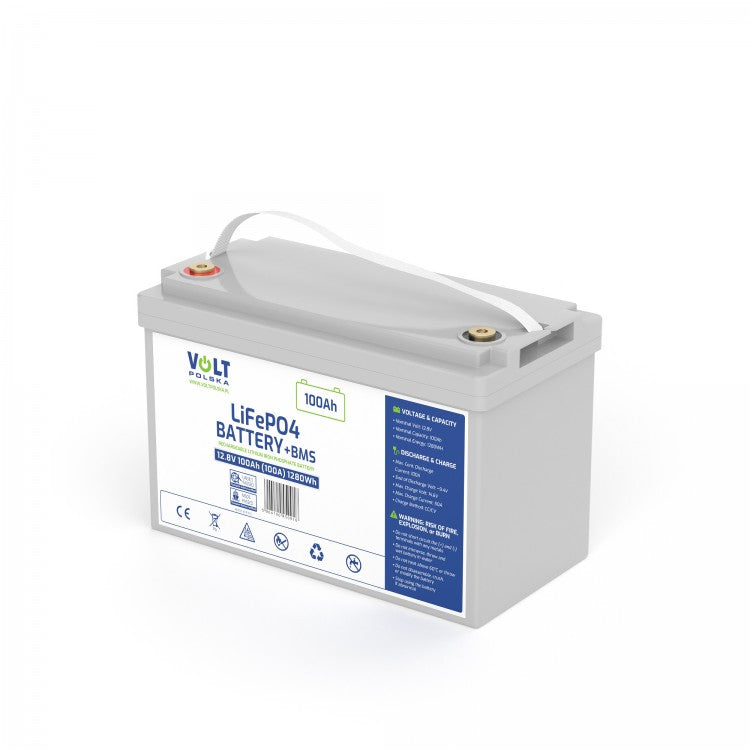 Volt Polska Batteriespeicher AKUMULATOR LiFePO4 12, 8V 100Ah - Art. 38786