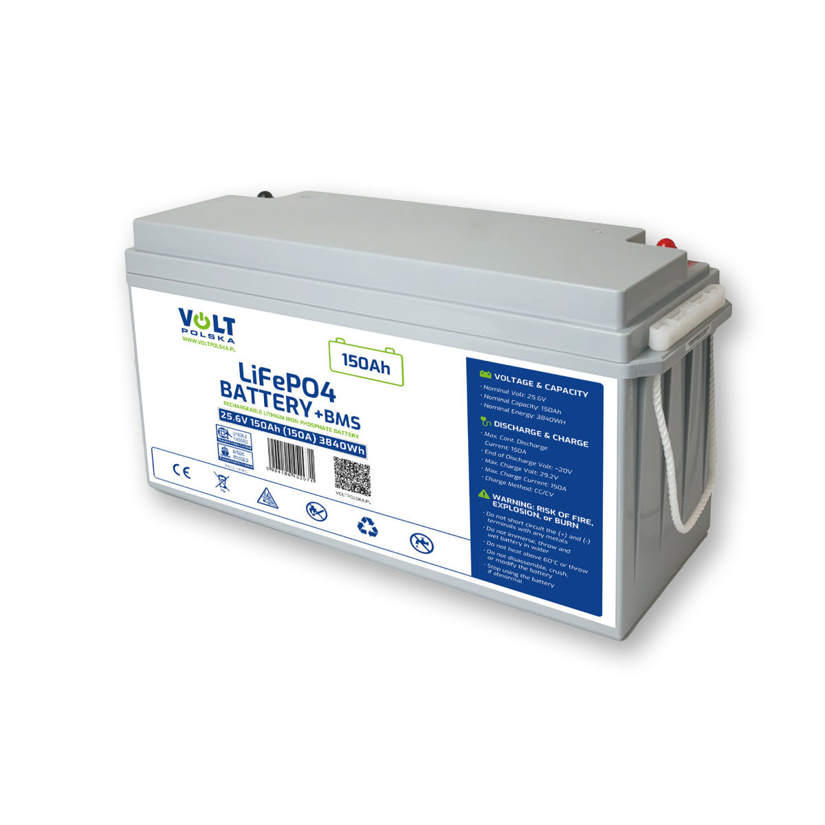 Volt Polska Batteriespeicher AKUMULATOR LiFePO4 25, 6V 150 Ah - Art. 38789