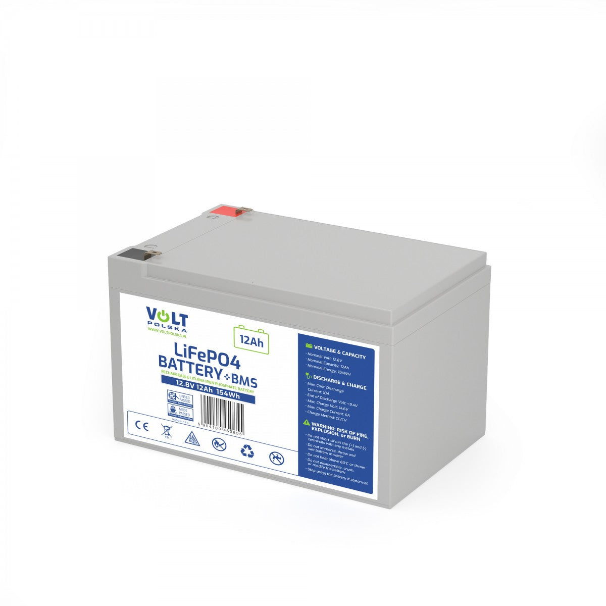 Volt Polska Batteriespeicher BATTERY LiFePO4 12.8V 12 Ah - Art. 38785