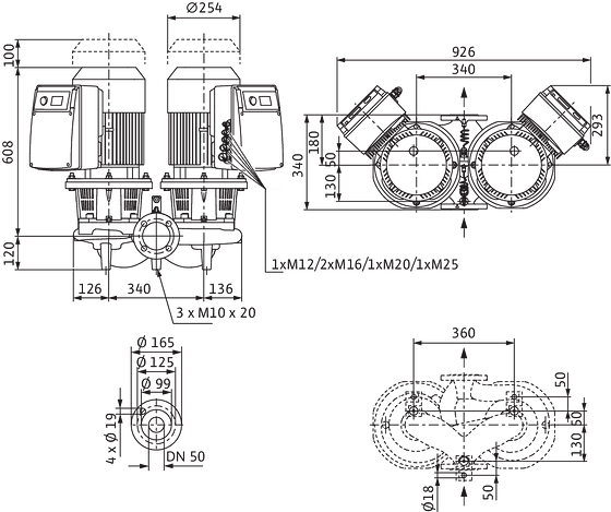 WILO CronoTwin DL-E 50/160-5,5/2-R1-S1 -Art. 2171096