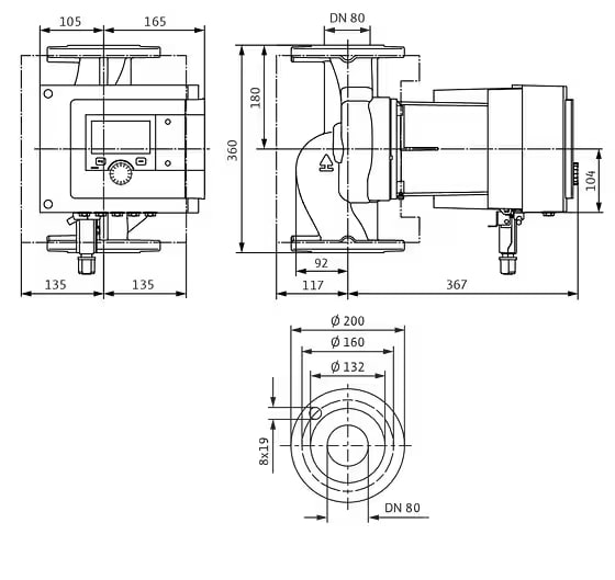 WILO Stratos MAXO 80/0,5-6 PN 10-P1 -Art. 2211668