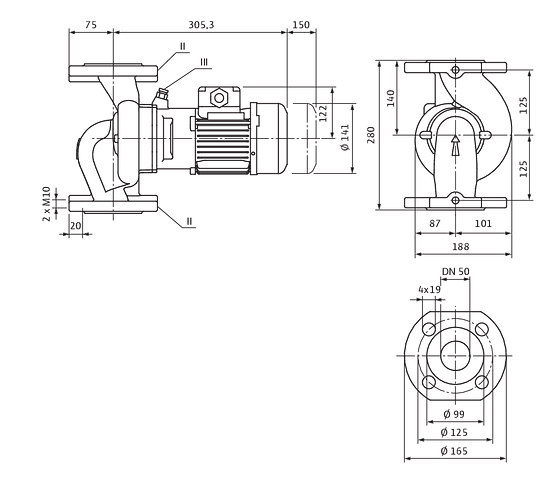 WILO VeroLine-IPL 50/95-0,55/2-S1 -Art. 2154987