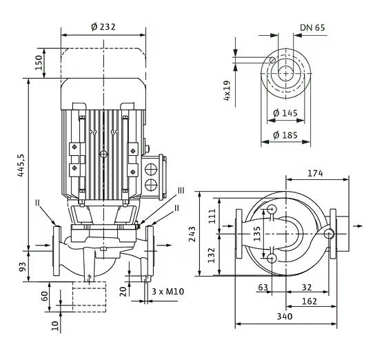 WILO VeroLine-IPL 65/130-4/2 -Art. 2121221