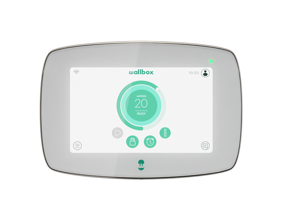 Wallbox Commander 2 EV-Ladegeräte 22 kW, 5 Meter, Typ 2, 4G Weiß, 3PH, IP54