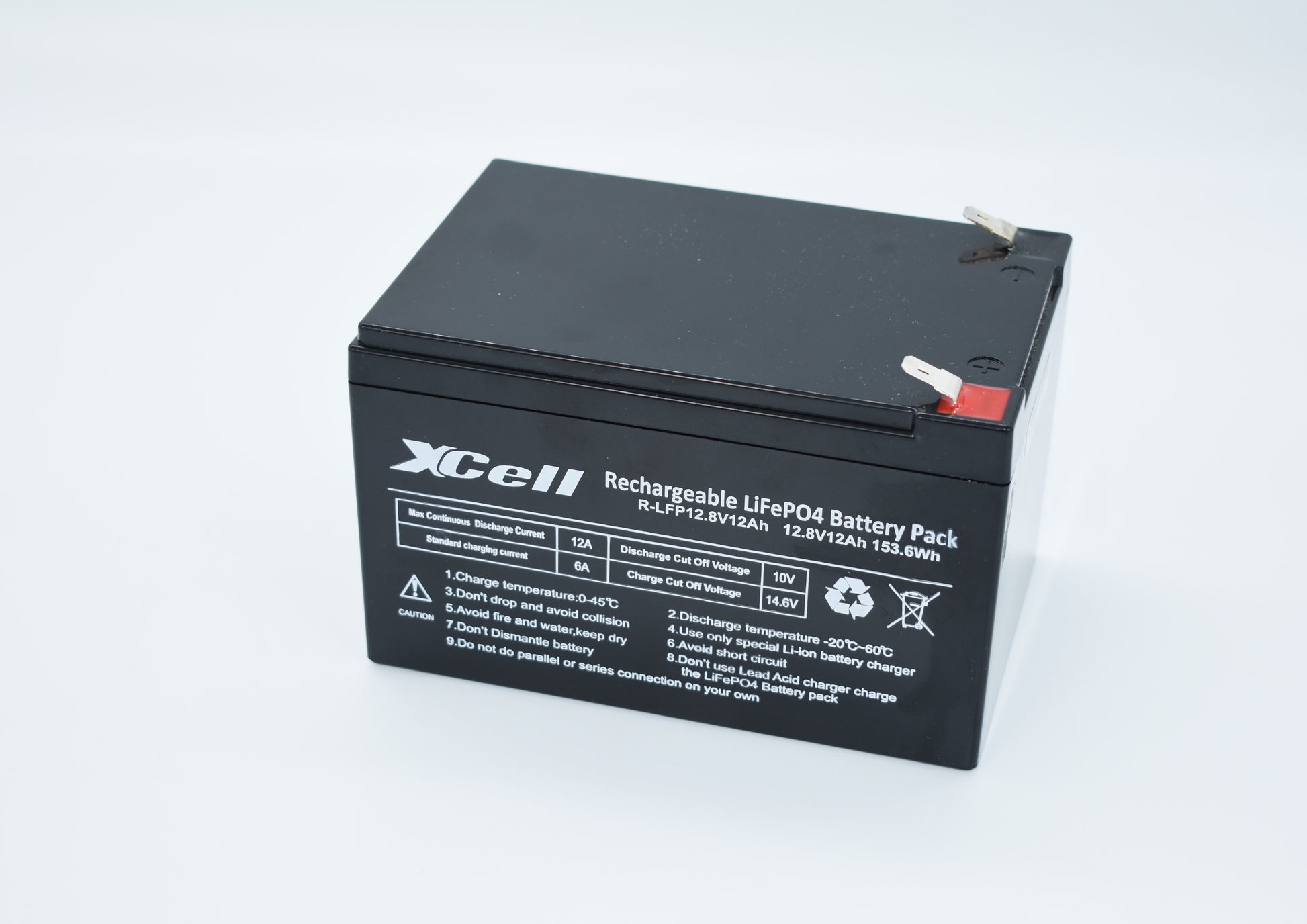 XCELL XCELFP1212L LiFePO4 Akku mit 12,8 V und 12 Ah