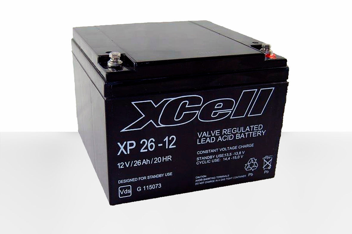 XCELL XP26-12 Bleiakku mit VdS Zulassung - 12 V und 26 Ah