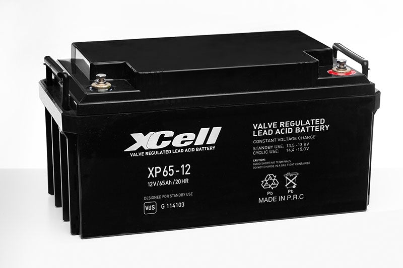 XCELL XP65-12 Bleiakku mit 12 V und 65 Ah - VdS Zulassung
