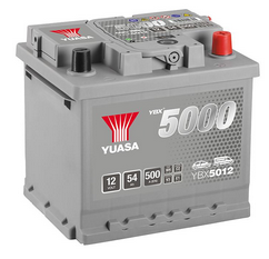Yuasa Autobatterie YBX5012 12V 54Ah 500A (YBX5000 Serie)