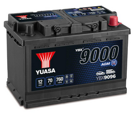Yuasa AGM Start-Stop Batterie YBX9096 12V 70Ah 760A (YBX9000 Serie)