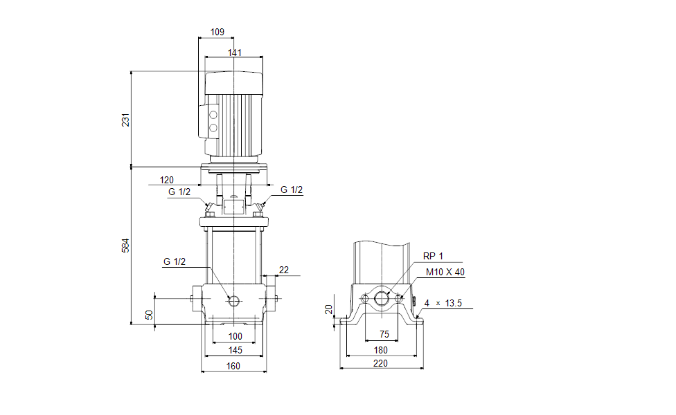 GRUNDFOS Kreiselpumpe CR 1S-21 A-A-A-E-HQQE - Art. 96515567